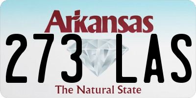 AR license plate 273LAS