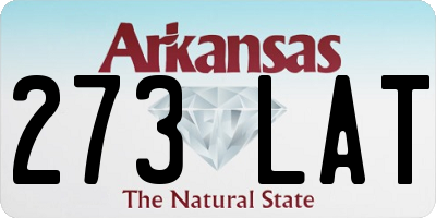 AR license plate 273LAT