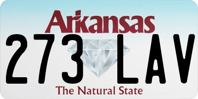 AR license plate 273LAV