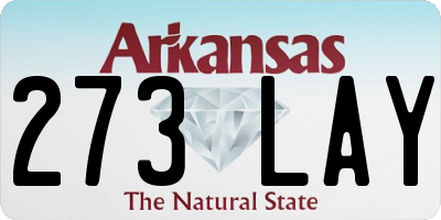 AR license plate 273LAY