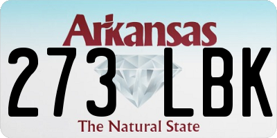 AR license plate 273LBK