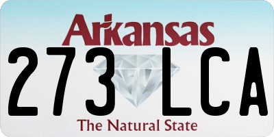 AR license plate 273LCA