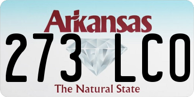AR license plate 273LCO