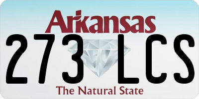 AR license plate 273LCS