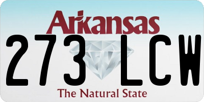 AR license plate 273LCW