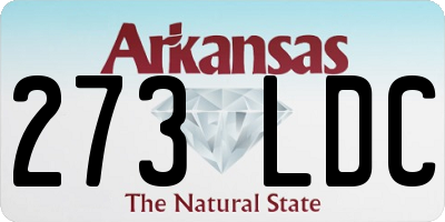 AR license plate 273LDC