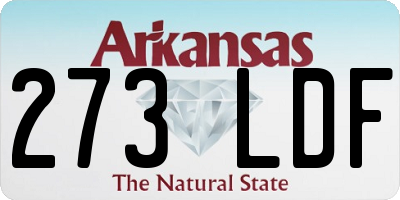 AR license plate 273LDF