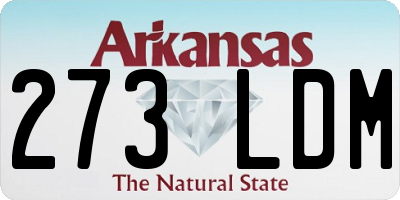 AR license plate 273LDM