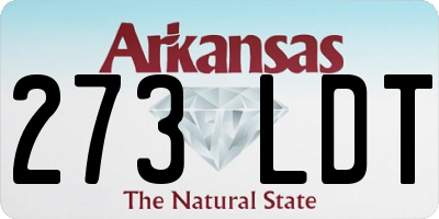 AR license plate 273LDT