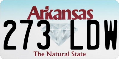 AR license plate 273LDW
