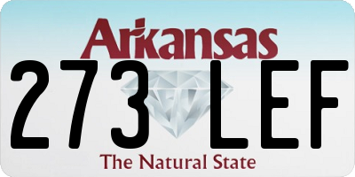 AR license plate 273LEF