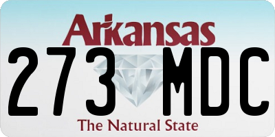 AR license plate 273MDC