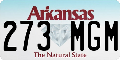 AR license plate 273MGM