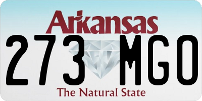 AR license plate 273MGO