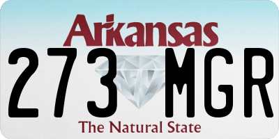 AR license plate 273MGR