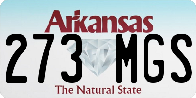 AR license plate 273MGS