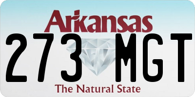 AR license plate 273MGT