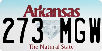 AR license plate 273MGW