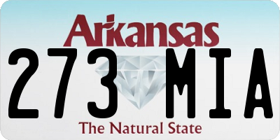 AR license plate 273MIA