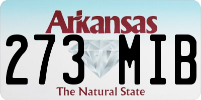 AR license plate 273MIB