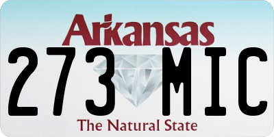 AR license plate 273MIC