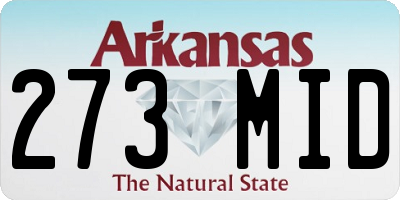 AR license plate 273MID