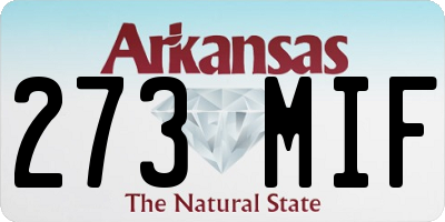 AR license plate 273MIF