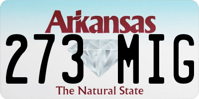 AR license plate 273MIG