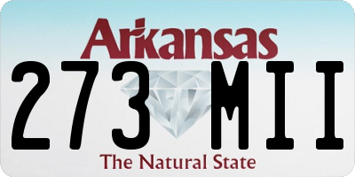 AR license plate 273MII