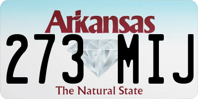 AR license plate 273MIJ