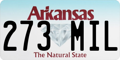 AR license plate 273MIL
