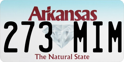 AR license plate 273MIM
