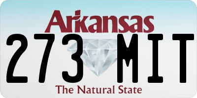AR license plate 273MIT