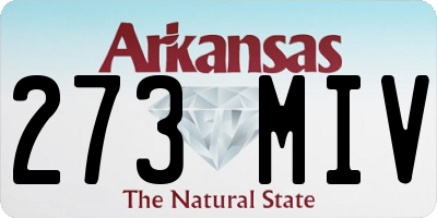 AR license plate 273MIV