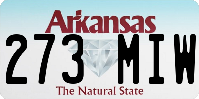 AR license plate 273MIW