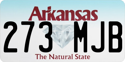 AR license plate 273MJB