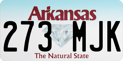 AR license plate 273MJK