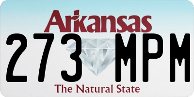 AR license plate 273MPM