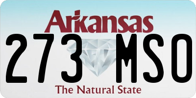 AR license plate 273MSO