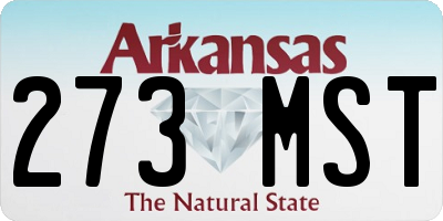 AR license plate 273MST