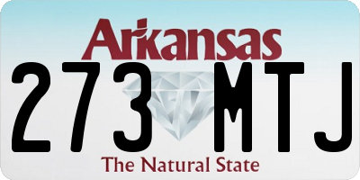 AR license plate 273MTJ