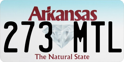 AR license plate 273MTL