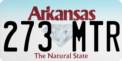 AR license plate 273MTR