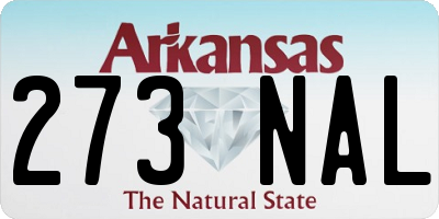 AR license plate 273NAL