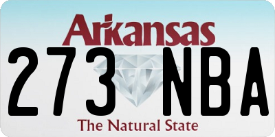 AR license plate 273NBA