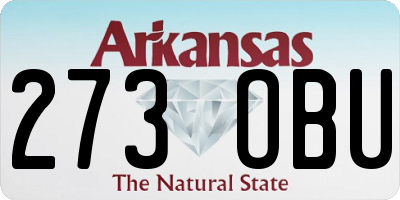 AR license plate 273OBU