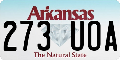 AR license plate 273UOA