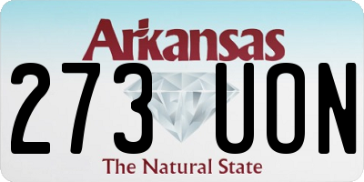 AR license plate 273UON
