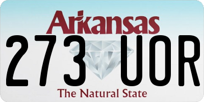 AR license plate 273UOR