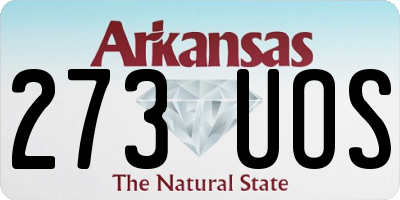 AR license plate 273UOS